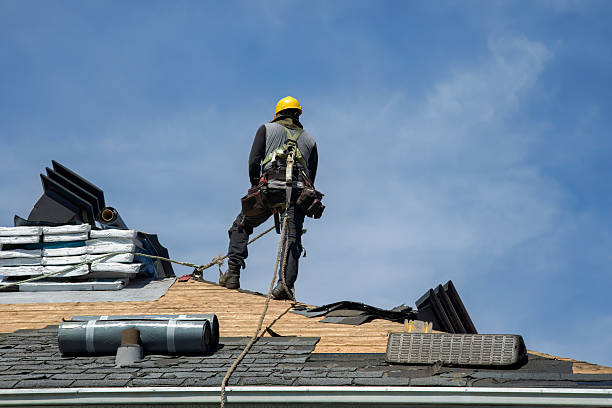 Professional Roofing technician working in Shermans Dale, PA
